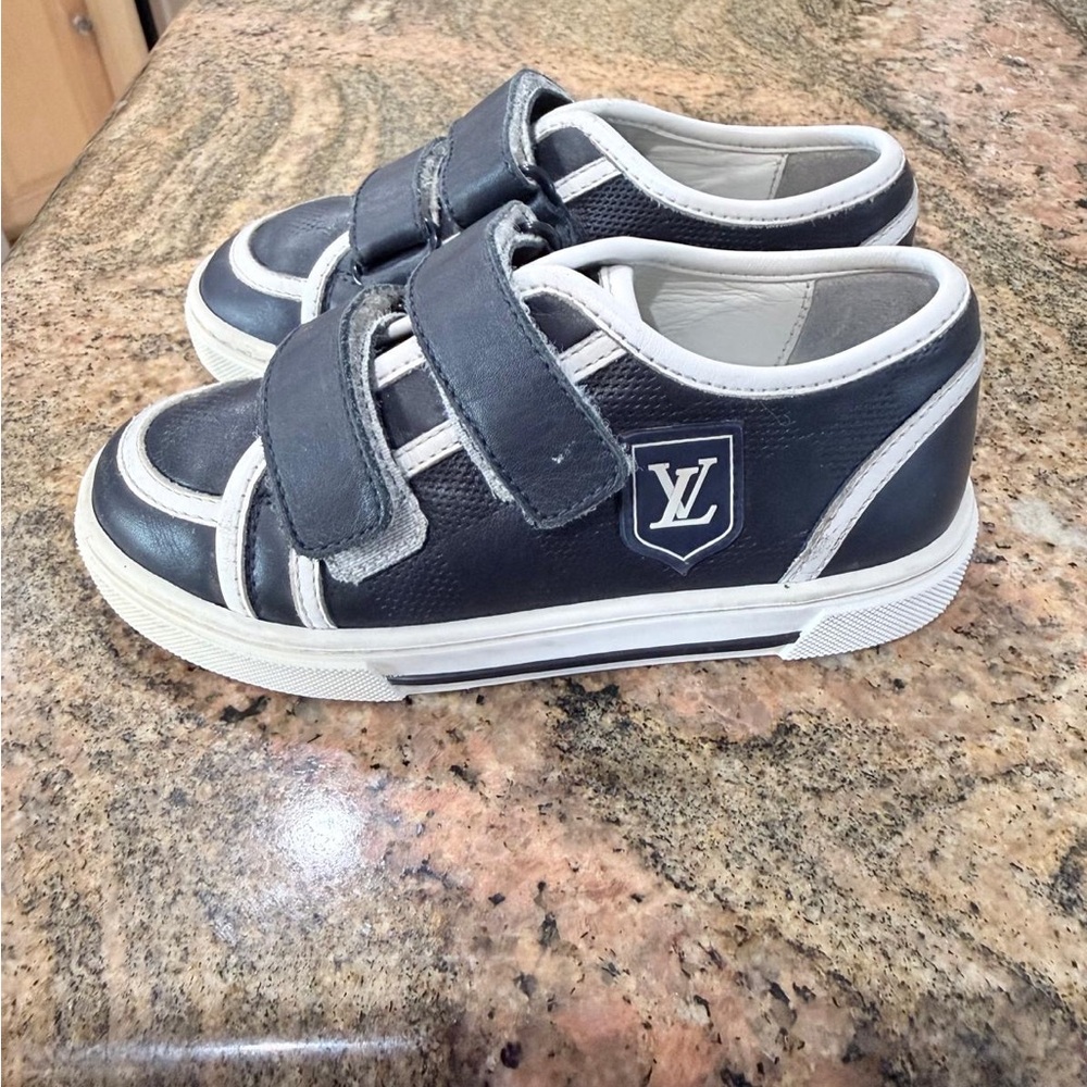 Louis Vuitton Kids Navy and White Sneakers